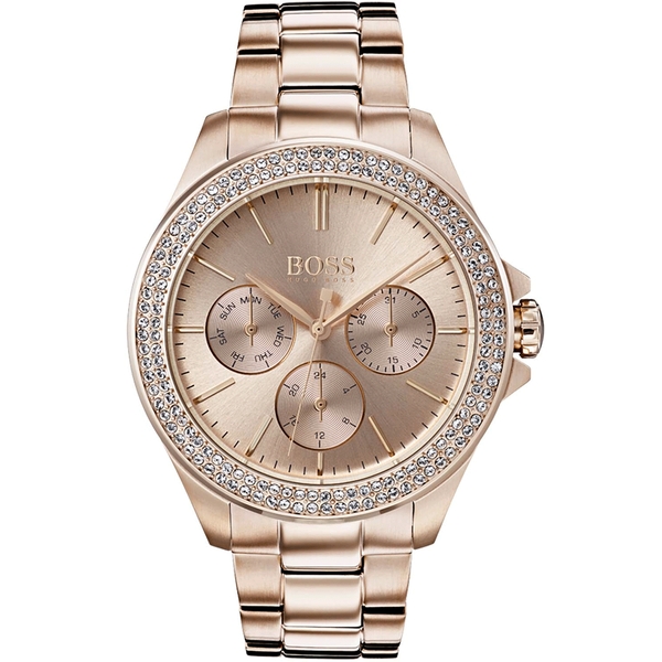 Hugo Boss Rose Gold Crystal Analogue Women's Watch 1502443