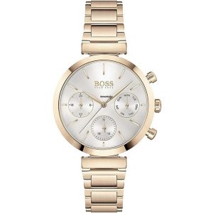Hugo Boss Flawless Chronograph Rose Gold Women's Watch 1502531