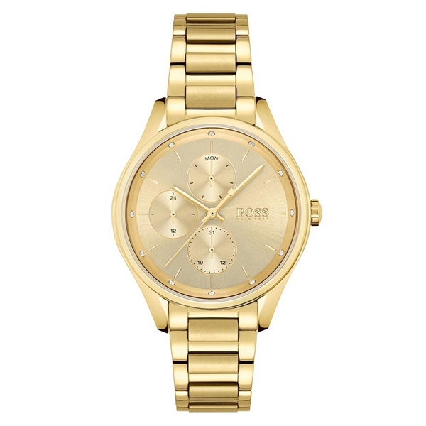 Hugo Boss Gold Steel Women's Multi-Function Watch 1502584
