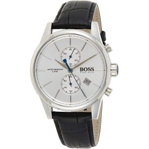 Hugo Boss Jet Black Dial Leather Strap Men's Watch 1513282