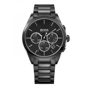 Men's Watch Hugo Boss Onyx 1513365 Sports Chronometer In Black Steel