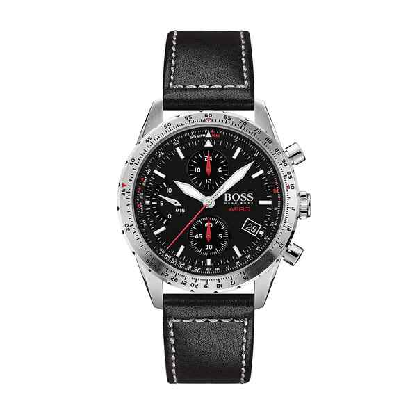 Hugo Boss Men's Chronograph Quartz Leather Strap Watch 1513770