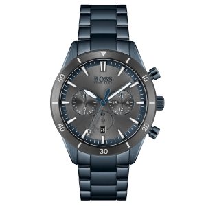 Hugo Boss Blue Steel Grey Dial Men's Chronograph Watch 1513865