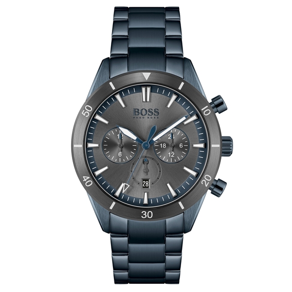 Hugo Boss Blue Steel Grey Dial Men's Chronograph Watch 1513865