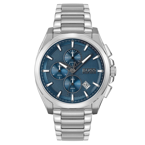 Hugo Boss Stainless Steel Blue Dial Men's Chrono Watch 1513884