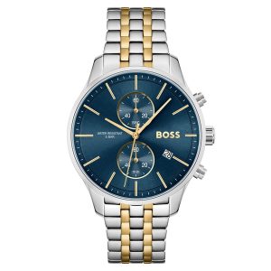 Hugo Boss Two-Tone Steel Blue Dial Chronograph Men's Watch 1513976