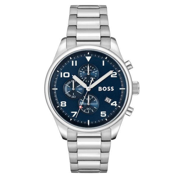 Hugo Boss Stainless Steel Blue Dial Chronograph Men's Watch 1513989