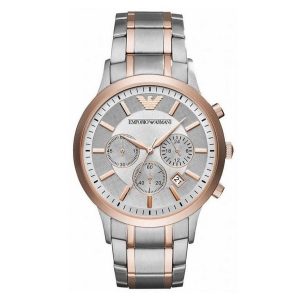 Emporio Armani Men's Chronograph Watch Renato Rose Gold AR11077