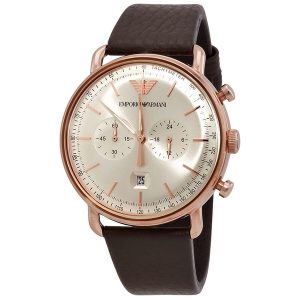 Emporio Armani Aviator Chronograph Quartz Grey Sunray Dial Men's Watch AR11106