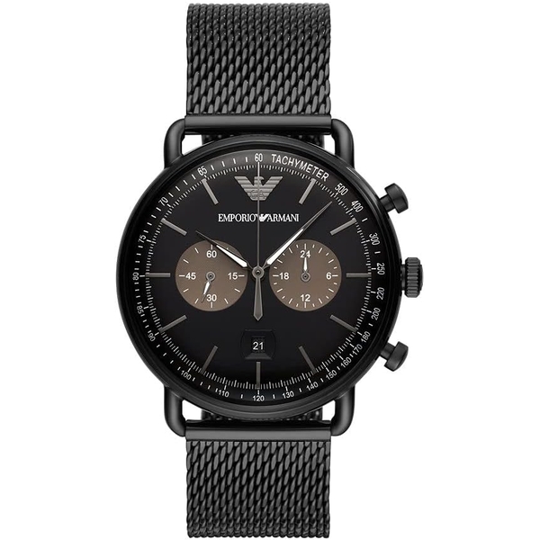 Emporio Armani Men's Watch Chronograph 43mm Aviator Black AR11142