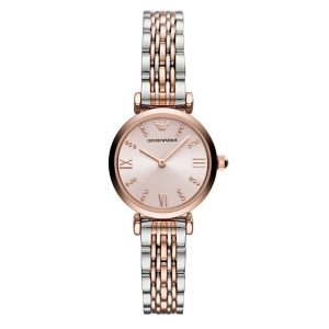 Emporio Armani Ladies Watch T-Bar Gianni Two-Tone Pink AR11223