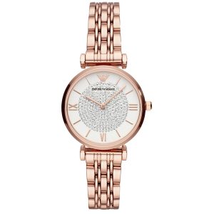 Emporio Armani Ladies T-Bar Gianni Watch Rose Gold Plated AR11244