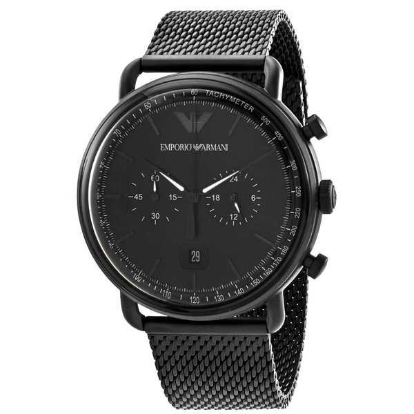 Emporio Armani Aviator Chronograph Quartz Black Dial Men's Watch AR11264