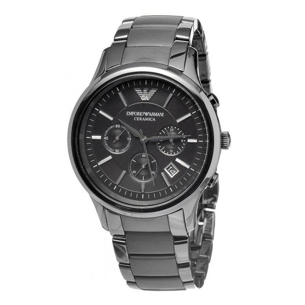 Emporio Armani Men's Chronograph Watch Ceramica Black AR1452