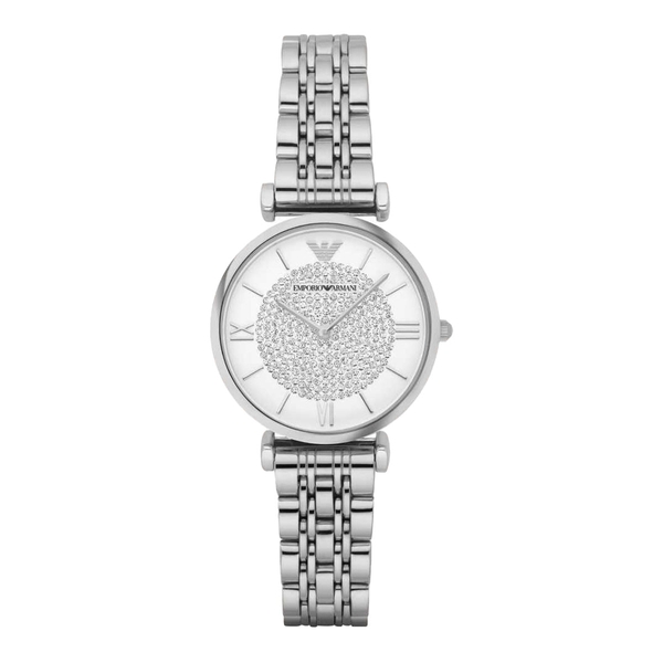 Emporio Armani Ladies Watch T-Bar Gianni Silver Crystal AR1925