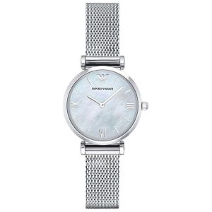 Emporio Armani Ladies Watch Gianni T-Bar Silver AR1955