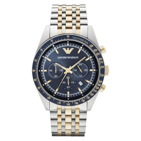 Emporio Armani Men's Tazio Chronograph Watch Two Tone AR6088