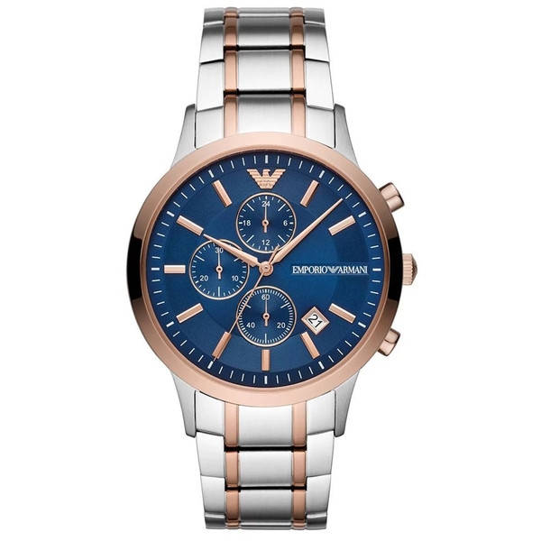 Emporio Armani Men's Watch Two Tone Rose Gold AR80025