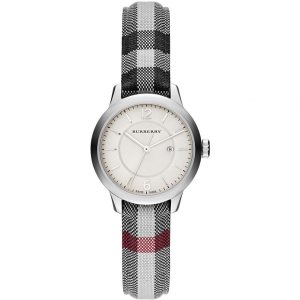 Burberry The Classic Horseferry Check Strap Watch - 32mm Silver BU10103
