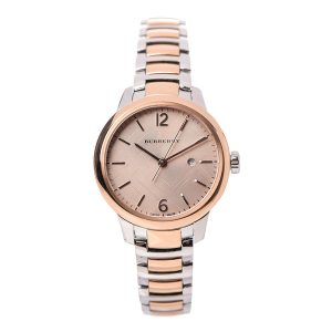 Burberry BU10117 Swiss Classic Two-Tone Women's Watch - Rose Gold & Silver