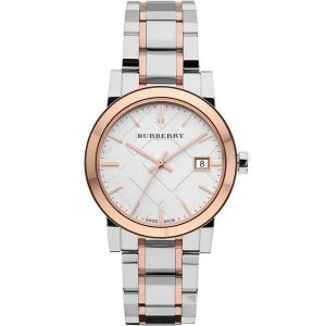 Burberry Women's Two-Tone Check Stamped Watch BU9105 - 34mm