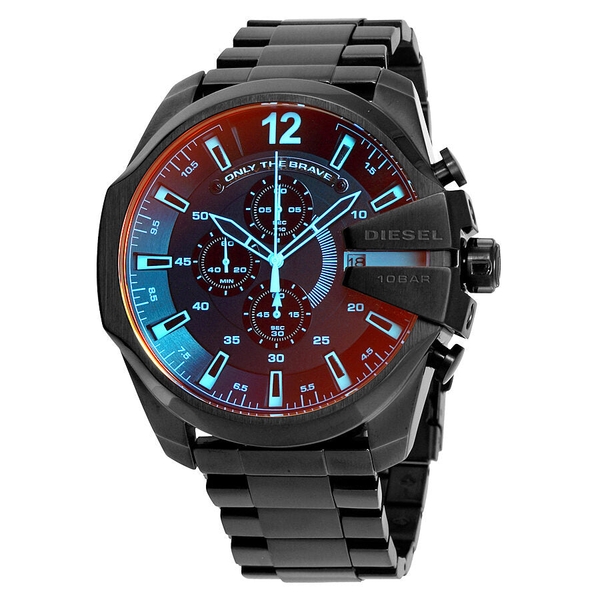 Diesel Mega Chief Oversized Black Ion-plated Chronograph Watch DZ4318