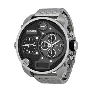 Diesel SBA Oversized Chronograph Silver-Tone Men's Watch DZ7221