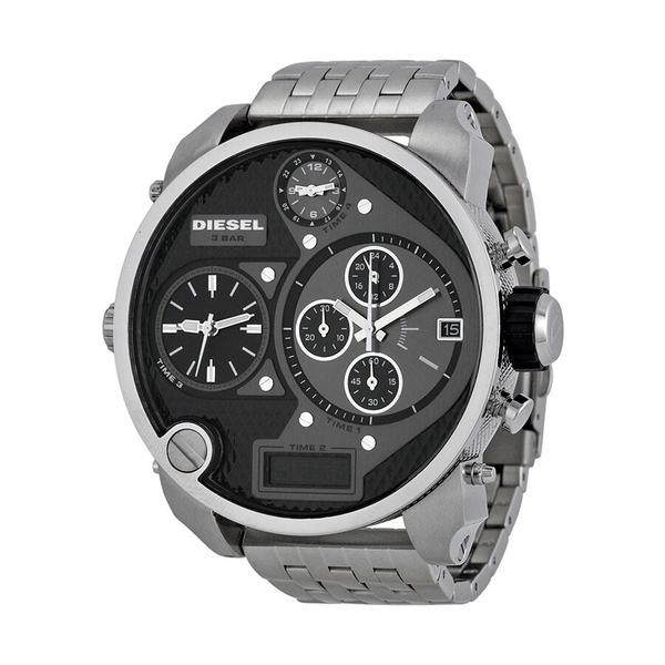 Diesel SBA Oversized Chronograph Silver-Tone Men's Watch DZ7221