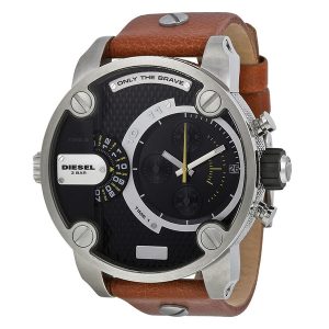Diesel SBA Oversized Chronograph Men's Watch - Black/Brown (DZ7264)