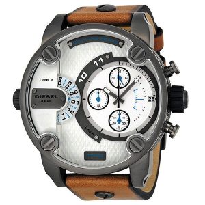 Diesel SBA Oversized Dual Time Chronograph Gunmetal Men's Watch DZ7269