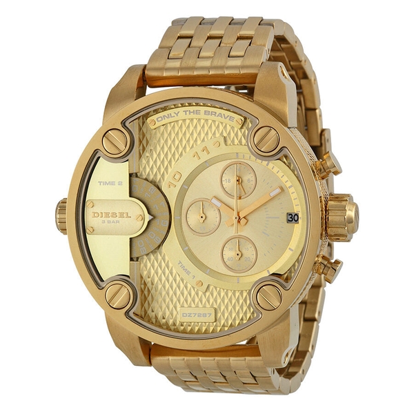 Diesel Little Daddy Oversized Gold-Tone Chronograph Watch DZ7287