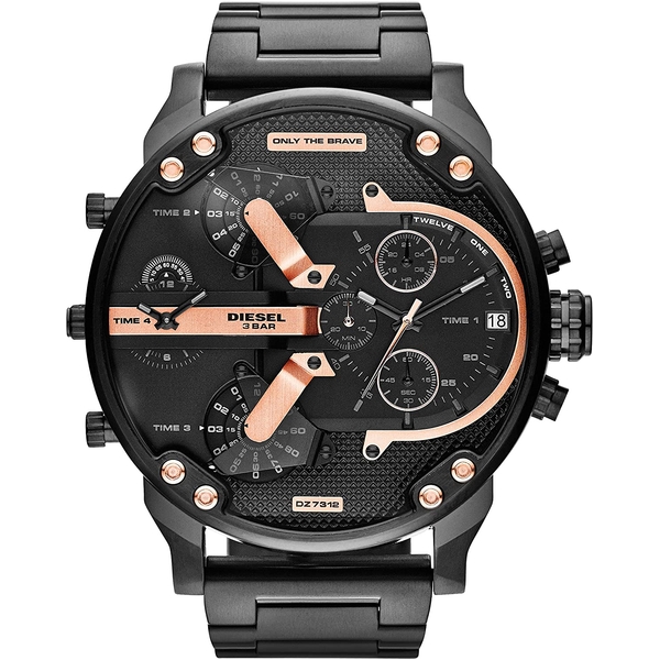 Diesel The Daddies DZ7312 Oversized Chronograph Black Ion-plated Men's Watch