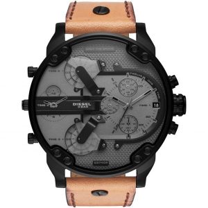 Diesel Mr. Daddy 2.0 Men's Oversized Chronograph Brown Leather Watch DZ7406