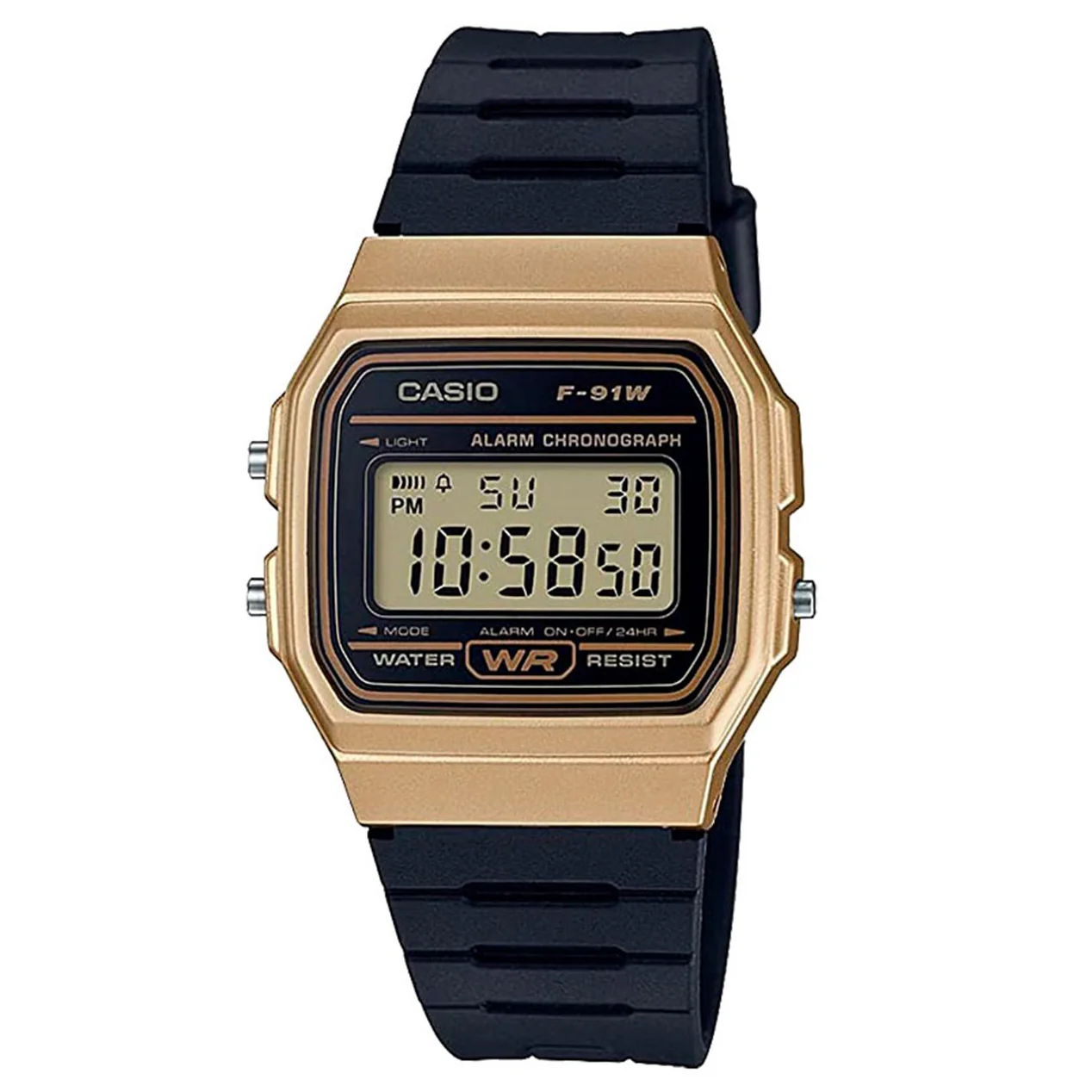 Casio F-91WM-9ADF Watch Classic Sports Digital Black/Gold
