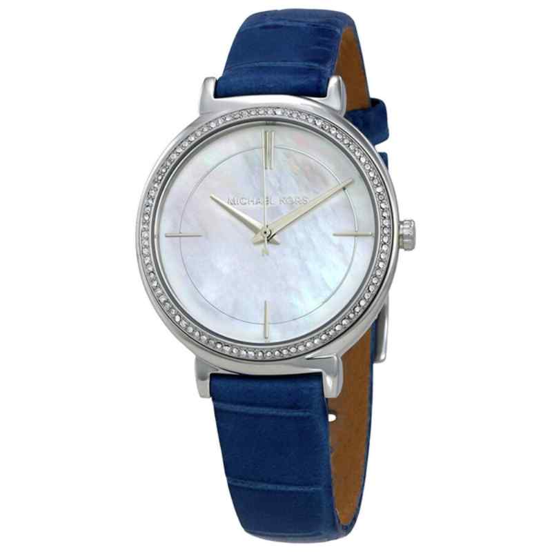 Michael Kors Cinthia Mother of Pearl Dial Ladies' Watch Silver/Blue MK2661