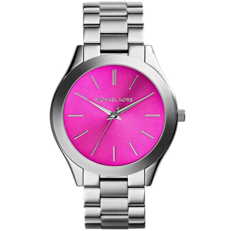 Michael Kors Runway Silver Tone Watch with Purple Dial MK3291