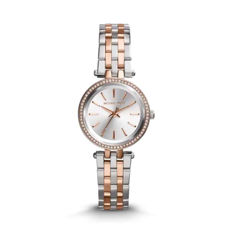 Michael Kors Darci MK3298 Women's Two Tone Watch Silver Dial