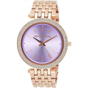 Michael Kors Darci MK3400 Women's Rose Gold Watch with Purple Dial