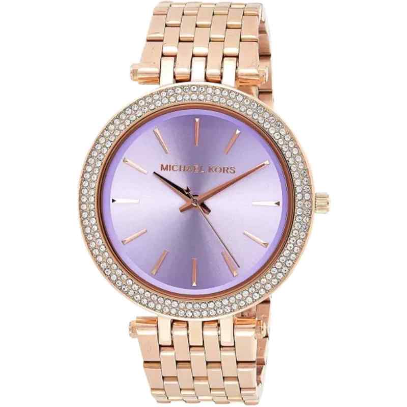 Michael Kors Darci MK3400 Women's Rose Gold Watch with Purple Dial