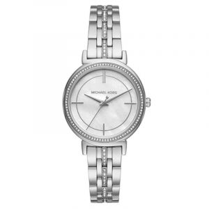 Michael Kors Cinthia Silver Crystal Watch MK3641 33mm