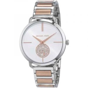 Michael Kors MK3709 Women's Silver & Rose Gold Watch 37mm