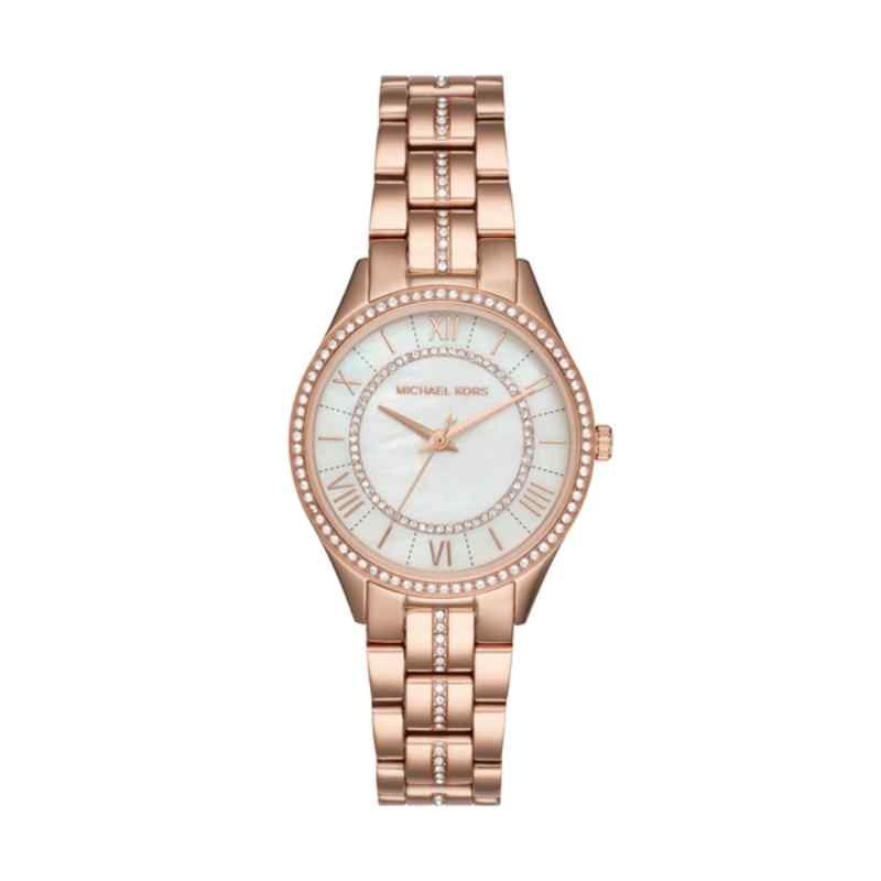 Michael Kors Lauryn Rose Gold & White Women's Watch MK3716