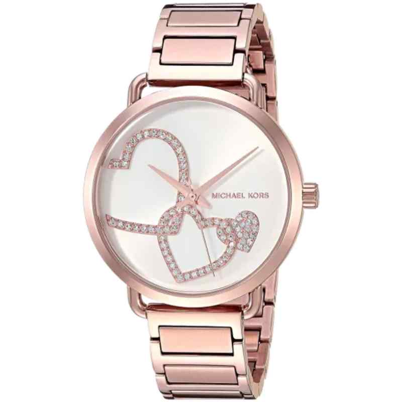 Michael Kors Portia MK3825 Rose Gold & Silver Tone Stainless Steel Women's Watch