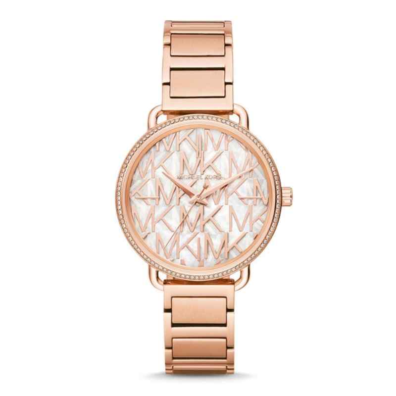 Michael Kors Portia Rose Gold Tone & Mother of Pearl Women's Watch MK3887