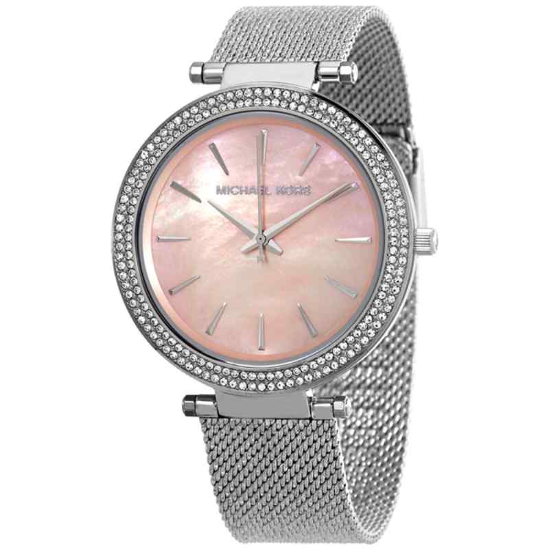 Michael Kors MK4518 Women's Crystal Accented Pink Mother of Pearl Watch