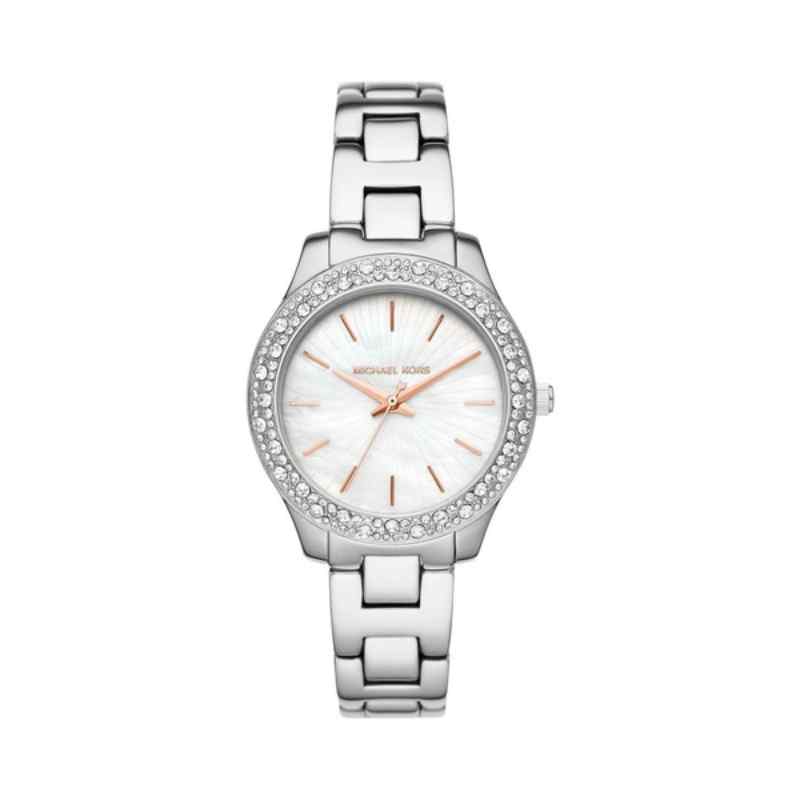 Michael Kors Women's MK4556 Mother of Pearl Dial Silver Stainless Steel Watch