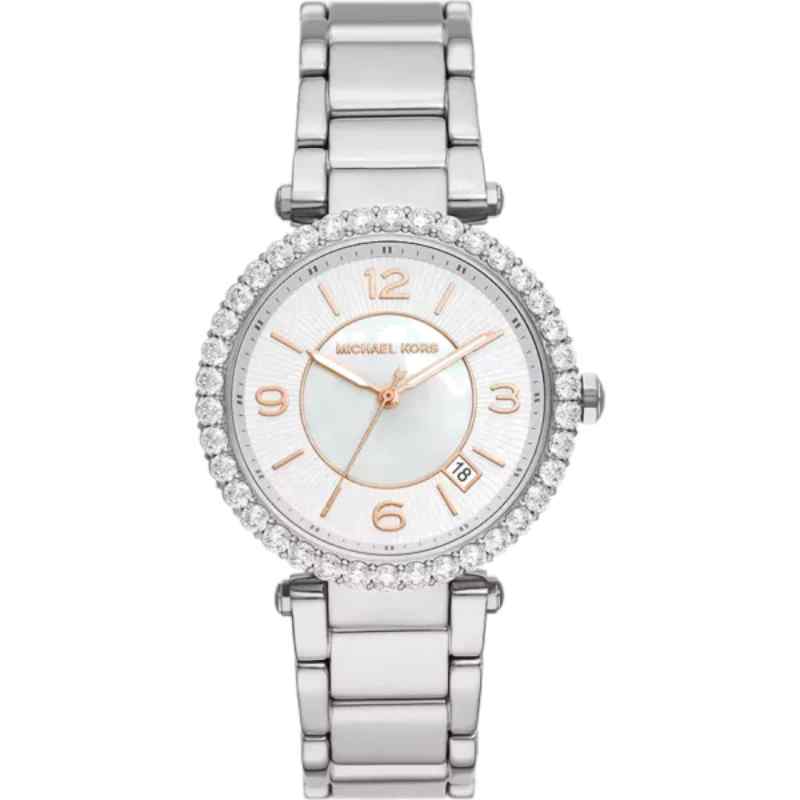 Michael Kors Parker MK4694 Women's Watch Silver Stainless Steel Bracelet & Mother of Pearl Dial