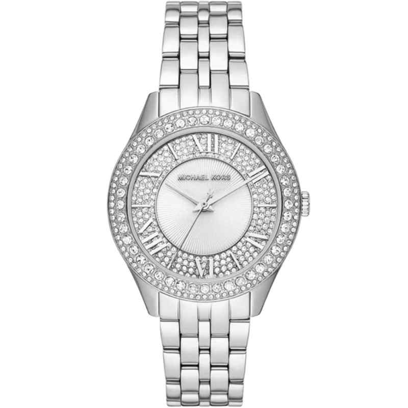 Michael Kors Harlowe Pavé Silver Tone Stainless Steel Watch MK4708