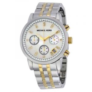 Michael Kors Women's Jet Set Two Tone Chronograph Watch MK5057