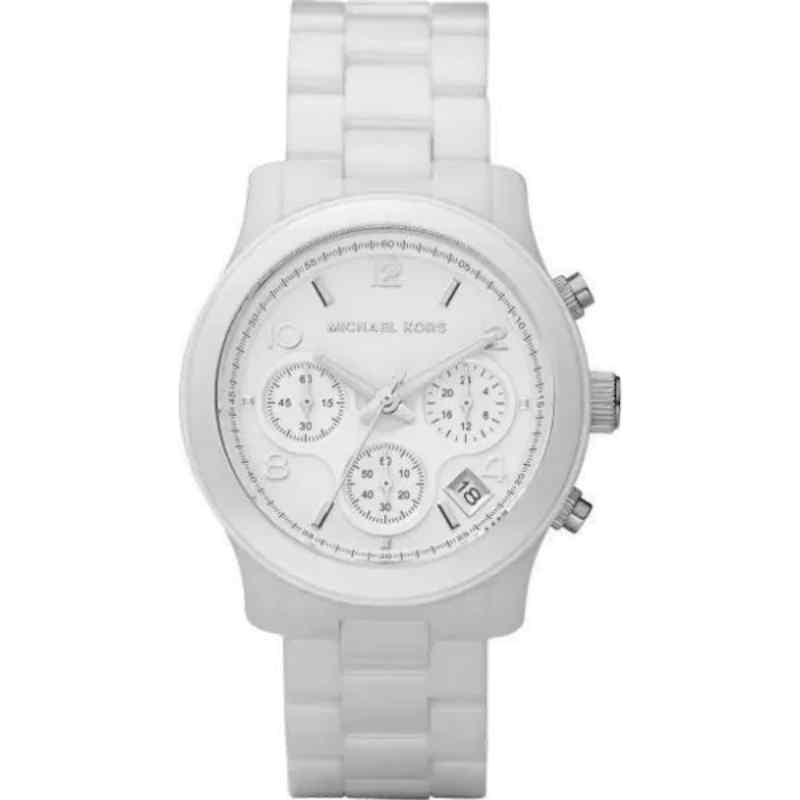 Michael Kors MK5161 Women's Ceramic Chronograph Watch White